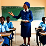 **

A classroom scene in a rural Gambian school. Children, fully clothed in school uniforms, are sharing limited textbooks. A dedicated teacher, in professional attire, is instructing them. The classroom is simple but clean. Outside, there's a community member helping to repair the school building. Emphasize community support and the dedication of teachers despite resource limitations. Safe for work, appropriate content, fully clothed, professional, modest, family-friendly, perfect anatomy, correct proportions, natural pose, well-formed hands, proper finger count, natural body proportions.

**